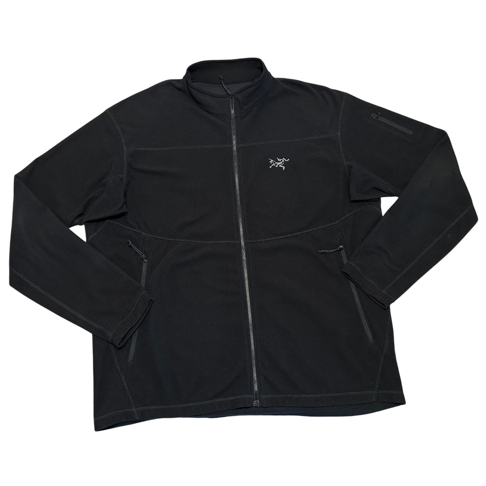 Arcteryx Delta LT Fleece Jacket Men XXL Polartec Thermal Layer Black *Embroidery